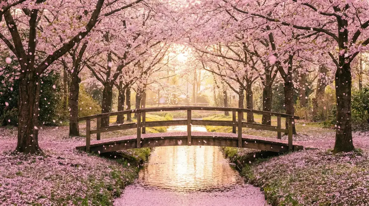 樱花桥畔 - 最近刚出来的新直播平台2021 唯美风景
